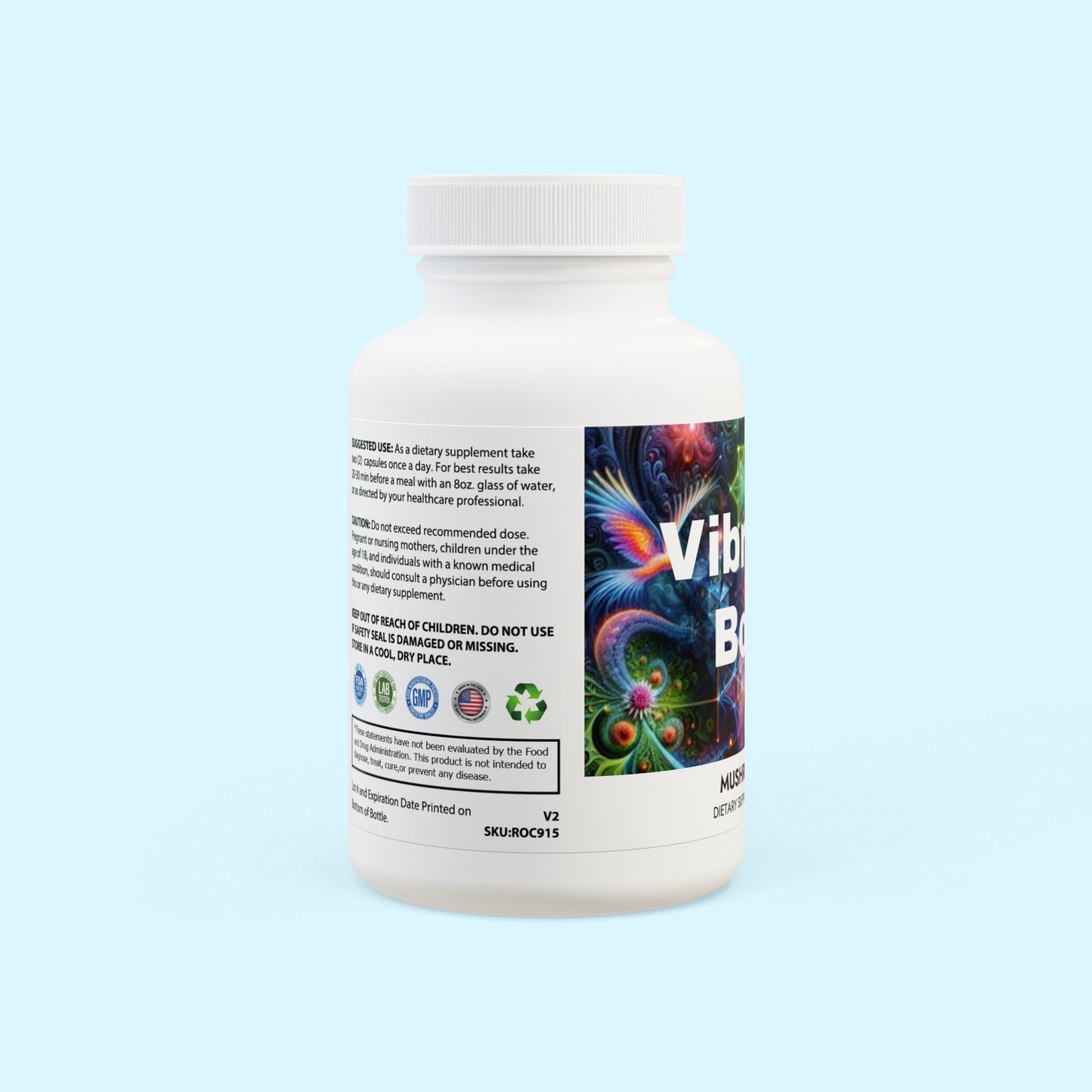 Vibration Boost - Functional Mushroom Blend Supplement (60 Capsules)