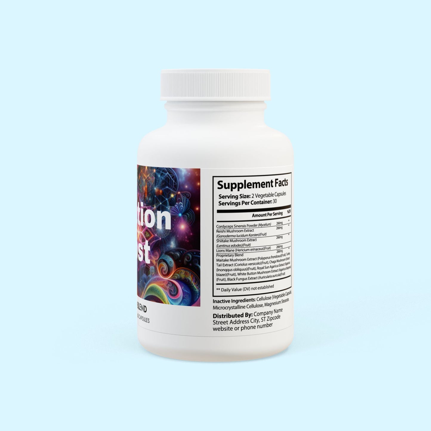 Vibration Boost - Functional Mushroom Blend Supplement (60 Capsules)